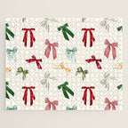Vintage Christmas Holiday Bows Jigsaw Puzzle Gallery Image 1
