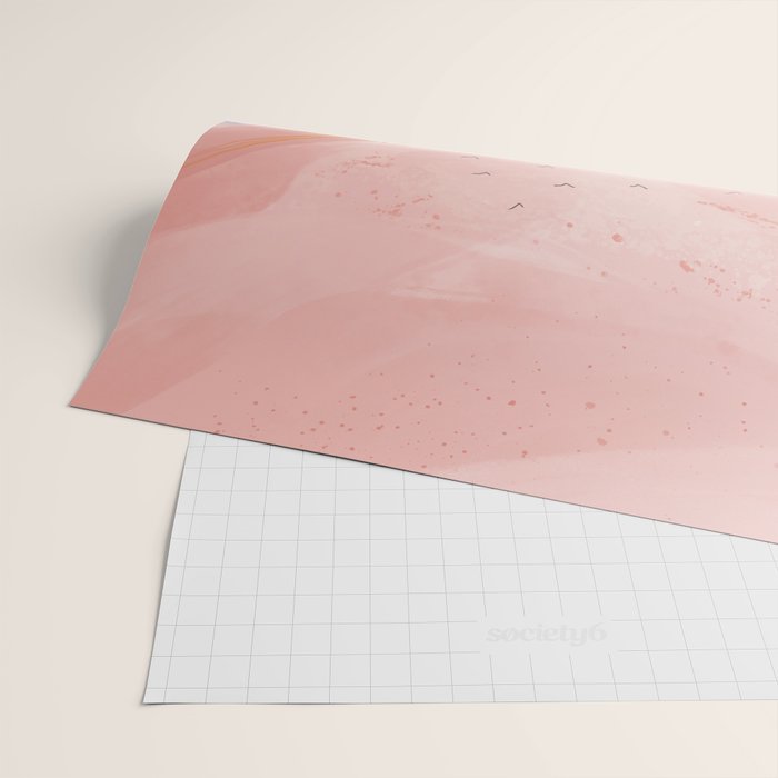 Pink and Blue Abstract Art Ocean and Sunrise Wrapping Paper Gallery Image 2