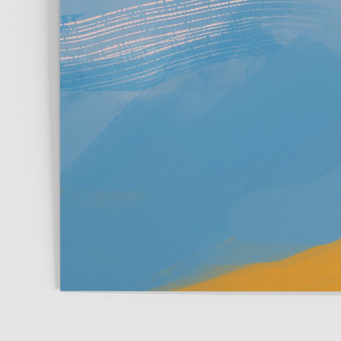 Pink and Blue Abstract Art Ocean and Sunrise Poster Gallery Image 3