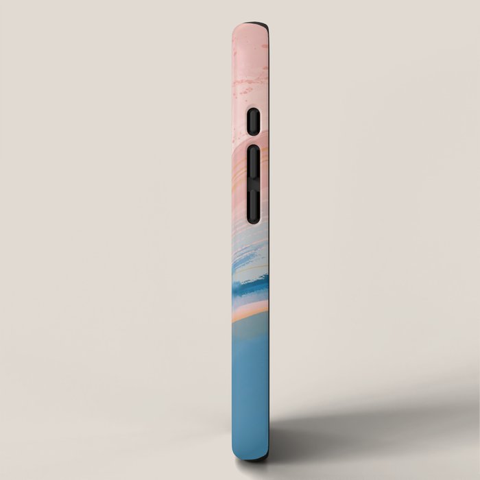 Pink and Blue Abstract Art Ocean and Sunrise iPhone Case Gallery Image 2