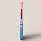 Pink and Blue Abstract Art Ocean and Sunrise iPhone Case Gallery Image 2