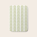 Scandinavian Mid Century Pattern Green Bath Mat Gallery Image 1