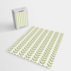 Scandinavian Mid Century Pattern Green Jigsaw Puzzle Gallery Image 2