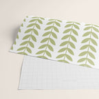 Scandinavian Mid Century Pattern Green Wrapping Paper Gallery Image 2