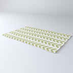 Scandinavian Mid Century Pattern Green Rug Gallery Image 3