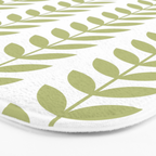 Scandinavian Mid Century Pattern Green Bath Mat Gallery Image 3