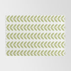 Scandinavian Mid Century Pattern Green Rug Gallery Image 2