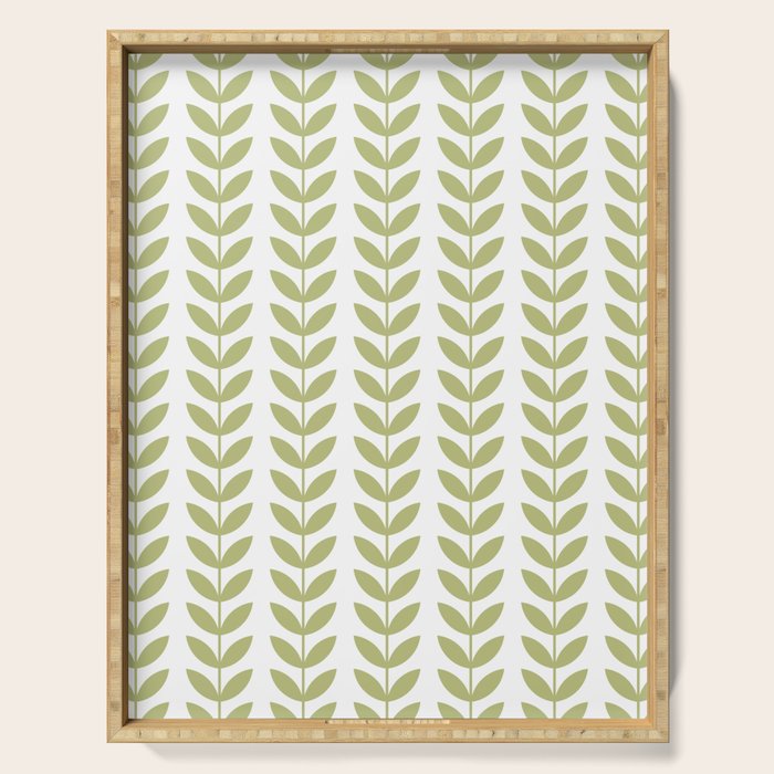 Scandinavian Mid Century Pattern Green Serving Tray Gallery Image 1