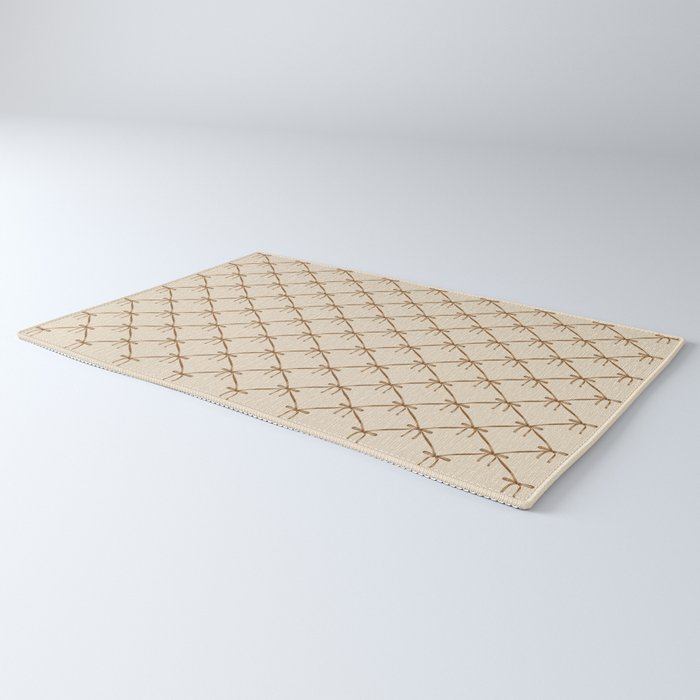 Bows & Ribbons Pattern LVI Neutral Beige Rug Gallery Image 3