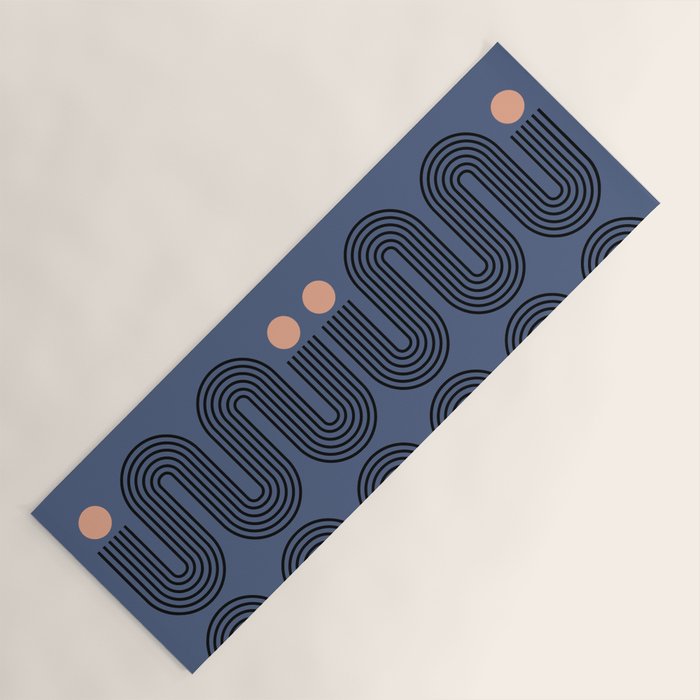 Abstraction_NEW_SUN_BLUE_LINE_POP_ART_Minimalism_0222A Yoga Mat