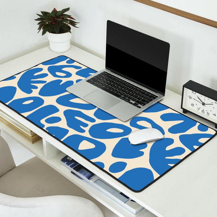 Abstract organic nature shape art pattern Desk Mat Gallery Image 2