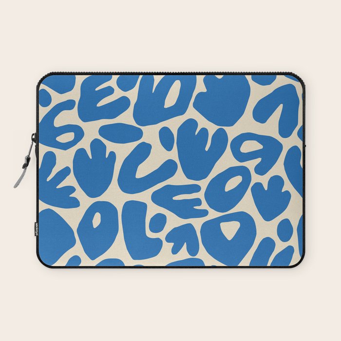 Abstract organic nature shape art pattern Laptop Sleeve Gallery Image 1