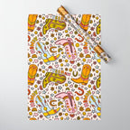 Rainbow Cowboy Boots Print Wrapping Paper Gallery Image 1