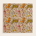 Rainbow Cowboy Boots Print Wood Wall Art Gallery Image 1
