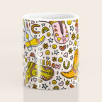 Rainbow Cowboy Boots Print Coffee Mug Gallery Image 4