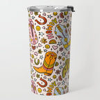Rainbow Cowboy Boots Print Travel Mug Gallery Image 2