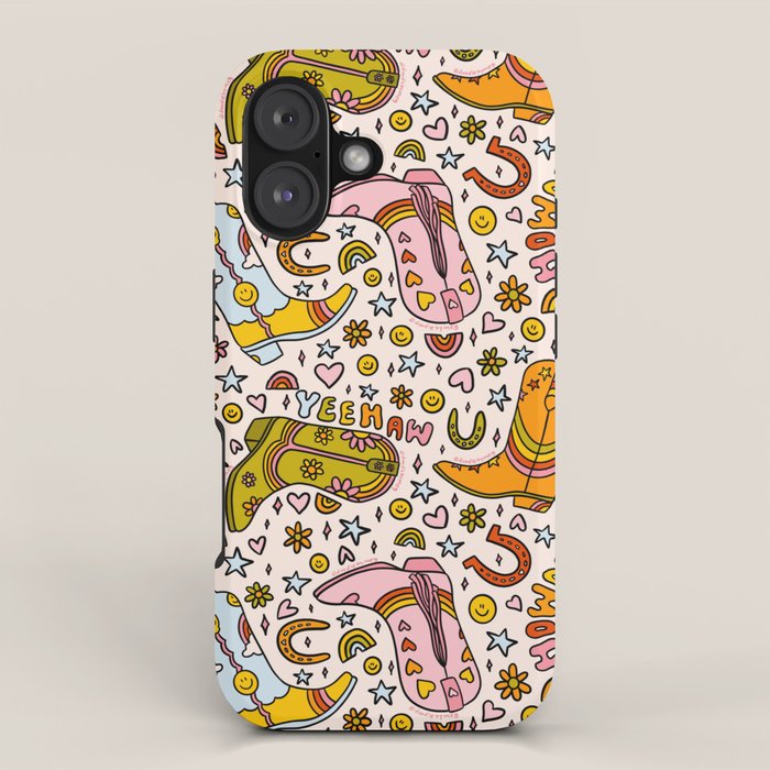Rainbow Cowboy Boots Print iPhone Case Gallery Image 1
