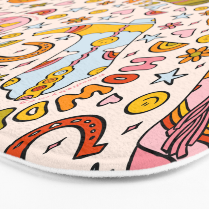 Rainbow Cowboy Boots Print Bath Mat Gallery Image 3