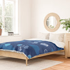 Let's Play Tennis in Navy Blue Duvet Cover Gallery Image 2