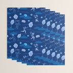 Let's Play Tennis in Navy Blue Wrapping Paper Gallery Image 3