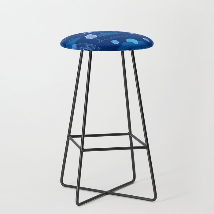 Let's Play Tennis in Navy Blue Stool Gallery Image 1