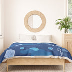 Let's Play Tennis in Navy Blue Duvet Cover Gallery Image 3