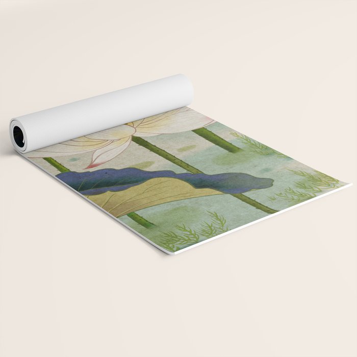 Lotus flowers B - Minhwa-Korean traditional/folk art Yoga Mat Gallery Image 2