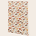 Mushroom Medley Pattern - Neutral Wallpaper Gallery Image 2