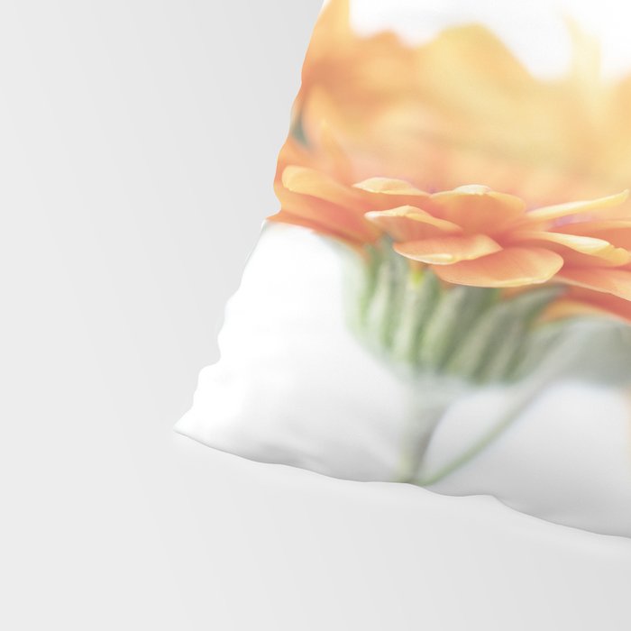 Orange hazy gerbera daisy  Floral spring and summer nature photography  Pillow Sham Gallery Image 4