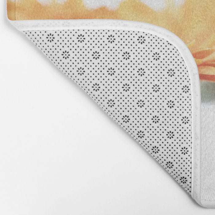 Orange hazy gerbera daisy  Floral spring and summer nature photography  Bath Mat Gallery Image 2