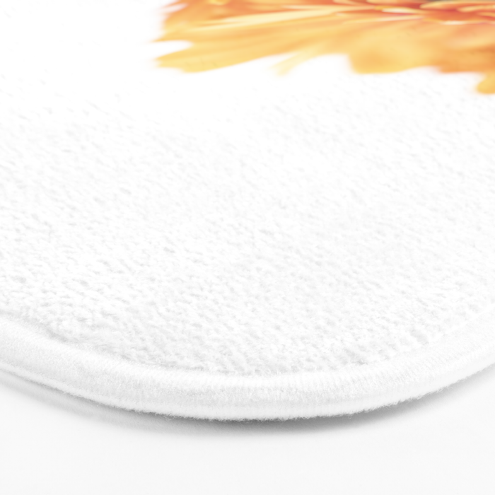 Orange hazy gerbera daisy  Floral spring and summer nature photography  Bath Mat Gallery Image 3