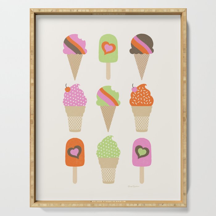 i love ice cream Serving Tray Gallery Image 1