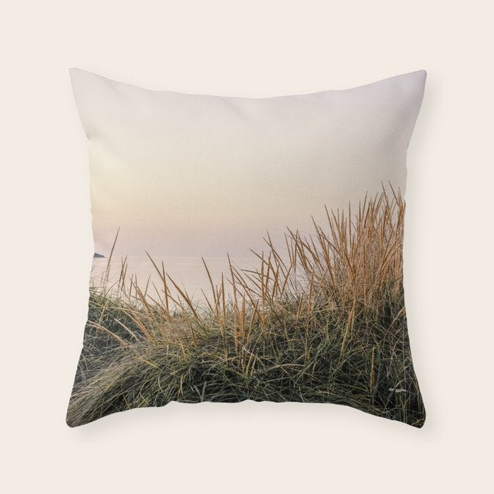 the moments after sunset - nature photograph beach Throw Pillow Gallery Image 6