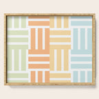 Grid on Pastels Serving Tray Gallery Image 1