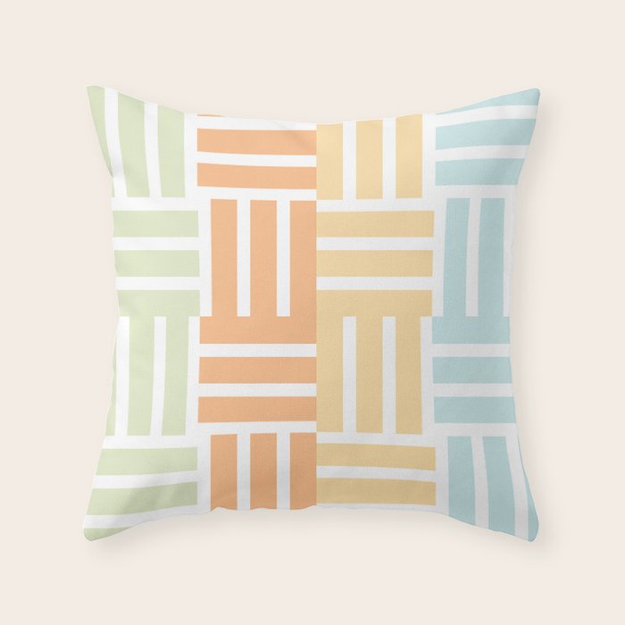 Grid on Pastels Throw Pillow Gallery Image 6