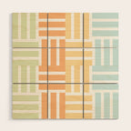 Grid on Pastels Wood Wall Art Gallery Image 1