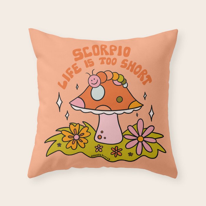 Scorpio Caterpillar Throw Pillow Gallery Image 6