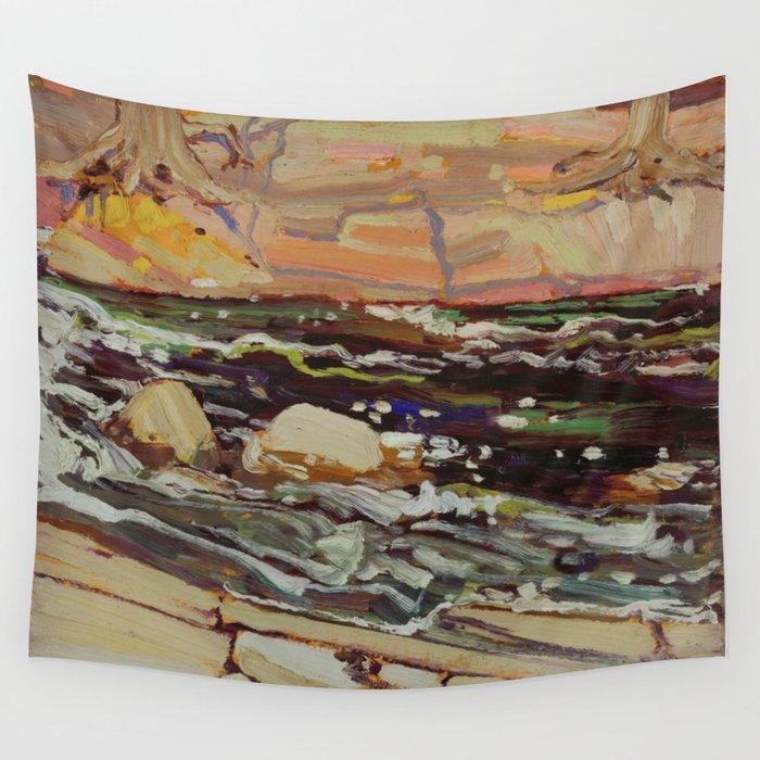 Tom Thomson Dark Waters spring 1916 Canadian Landscape Artist Wall Tapestry Gallery Image 4