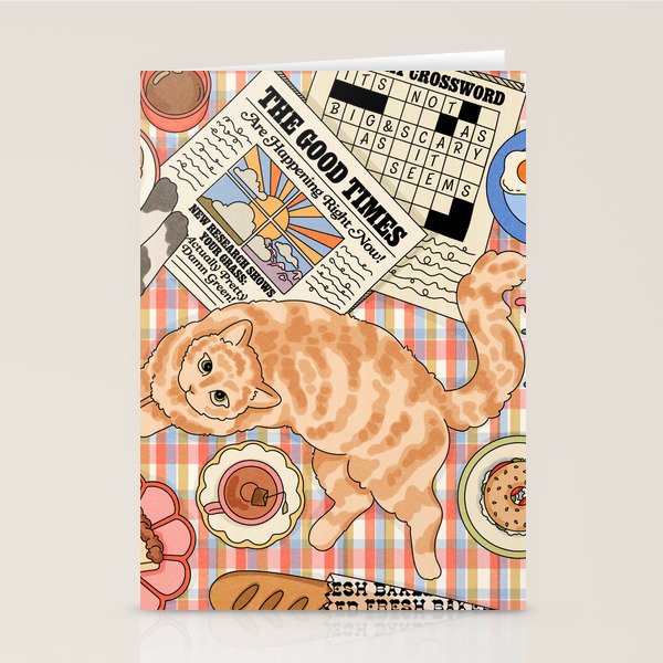 Breakfast With Cats Stationery Card Gallery Image 2