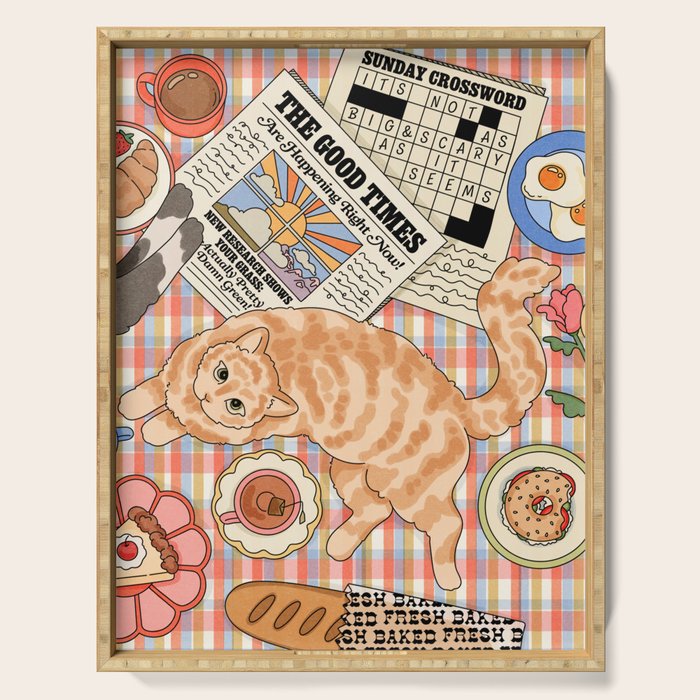 Breakfast With Cats Serving Tray Gallery Image 1
