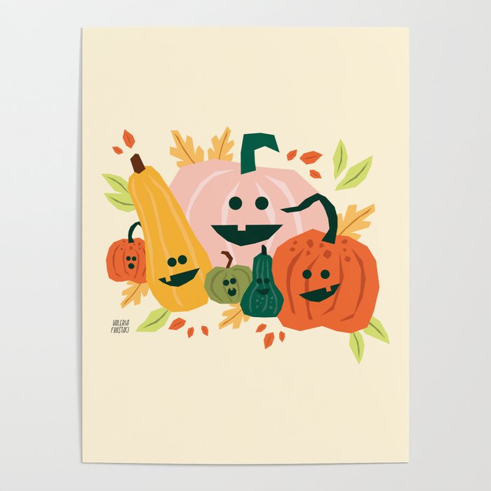 Cute scary pumpkins Poster Gallery Image 1