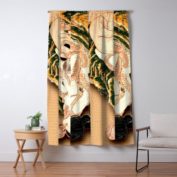 The Dream of the Fisherman's Wife by Katsushika Hokusai Window Curtain Gallery Image 5