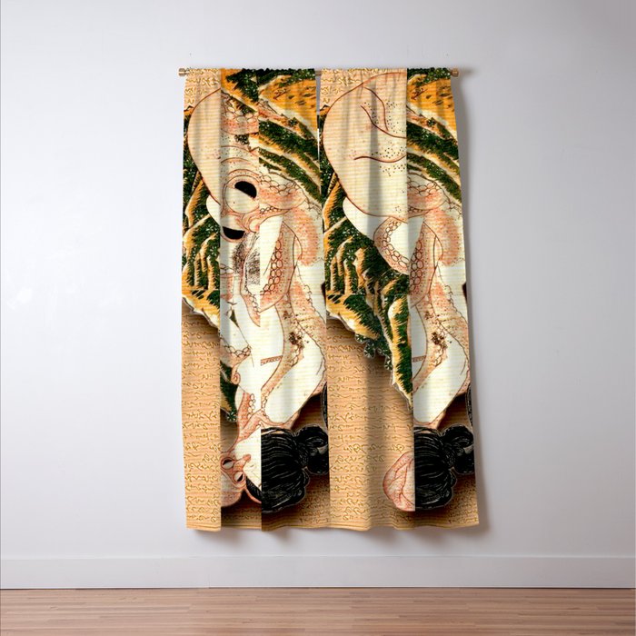 The Dream of the Fisherman's Wife by Katsushika Hokusai Window Curtain Gallery Image 3