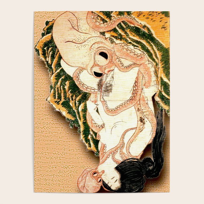 The Dream of the Fisherman's Wife by Katsushika Hokusai Poster Gallery Image 4