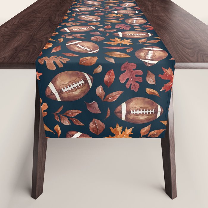 Fall Football - Navy Table Runner Gallery Image 1