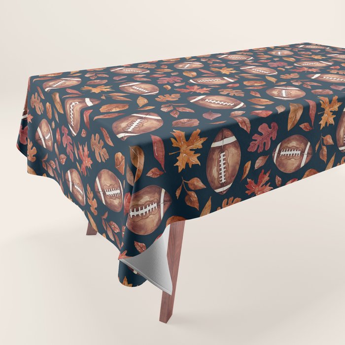 Fall Football - Navy Tablecloth Gallery Image 1