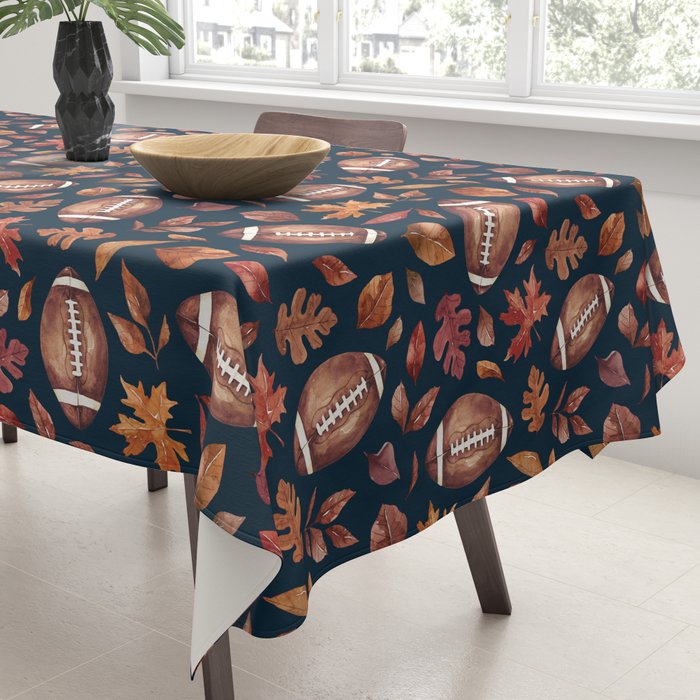 Fall Football - Navy Tablecloth Gallery Image 3