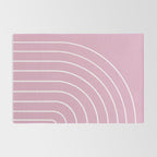 Minimal Arch XXVII Blush Pink Modern Geometric Lines Rug Gallery Image 2