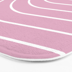Minimal Arch XXVII Blush Pink Modern Geometric Lines Bath Mat Gallery Image 3