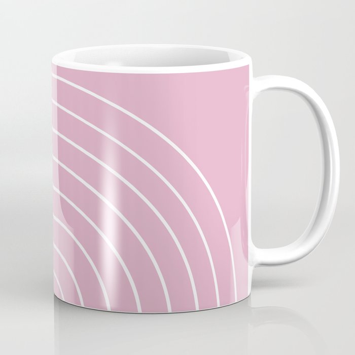 Minimal Arch XXVII Blush Pink Modern Geometric Lines Coffee Mug Gallery Image 1